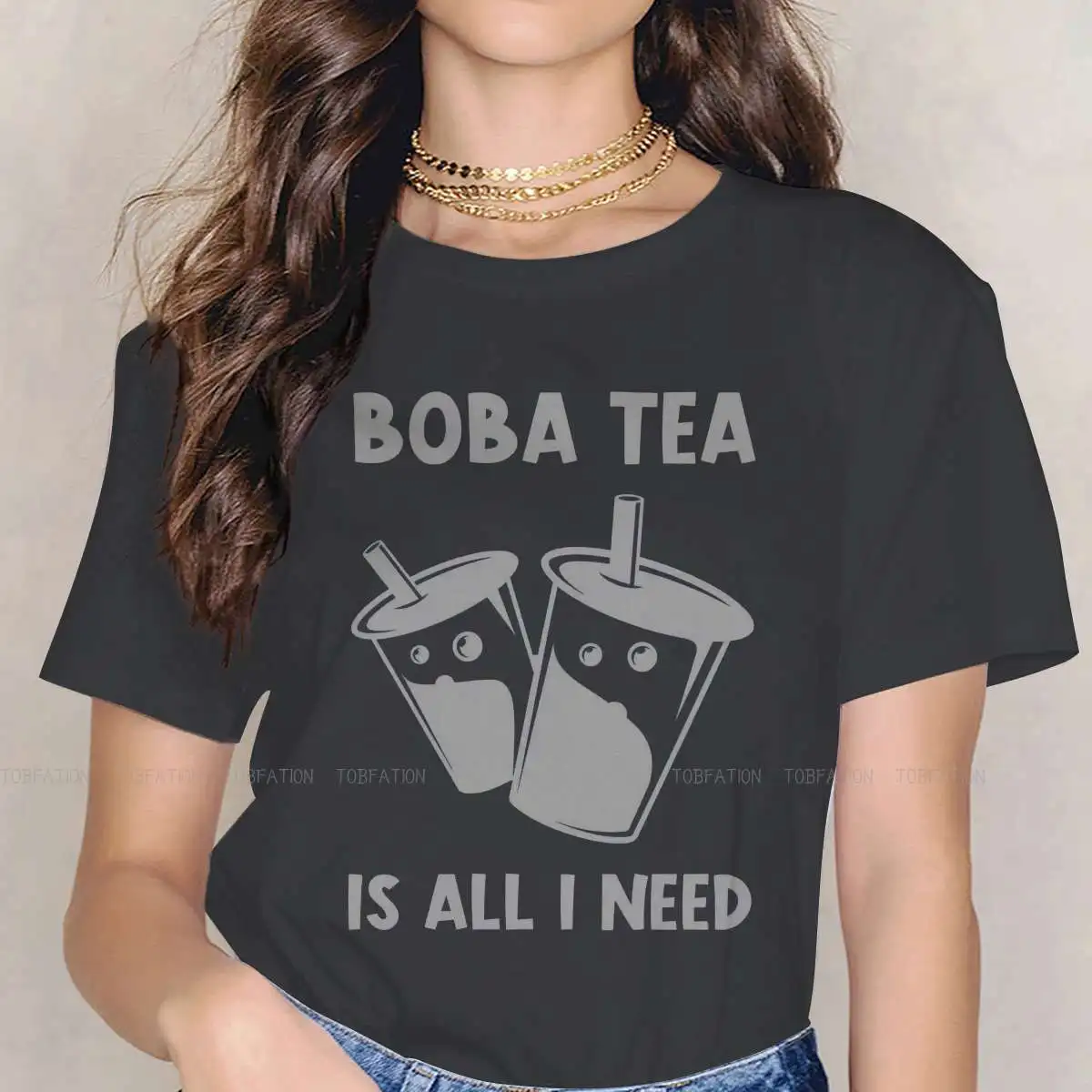 BOBA Tee Klassische Kawaii Mädchen Frauen T-Shirt Blase Tee Liebhaber 5XL Blusas Harajuku Casual Kurzarm Vintage Übergroßen Tops