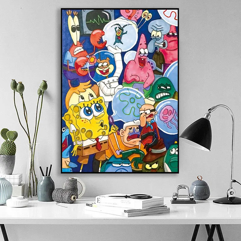 DIY Cartoon Animals Printed 11CT Cross Stitch Kits Embroidery Needlework Set Cross-stitch DMC Cotton Thread Children's Room Deco