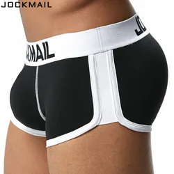 JOCKMAIL Brand Enhancing Mens Underwear Boxers Trunks with Sexy Bulge Gay Penis Pouch  Front + Back Double Removable Push Up Cup