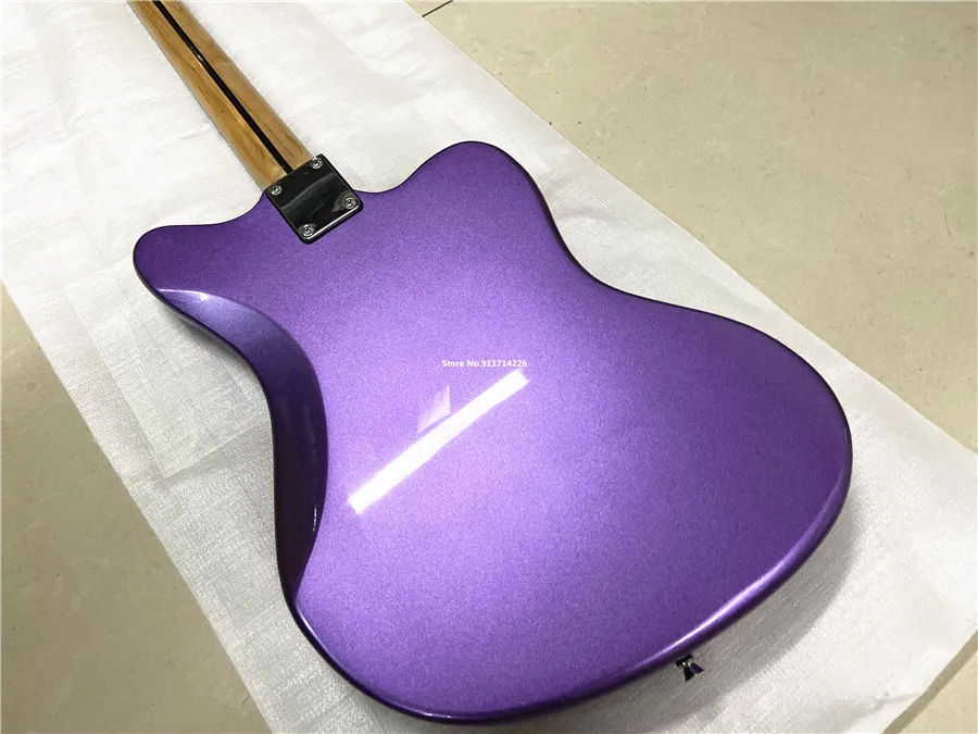 Customized version of the left hand metal purple jazz electric guitar can be customized free shipping