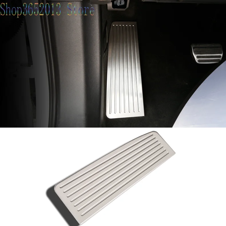 Car Styling Accessories 1pcs for Volvo XC60 2018-2020 Stainless Steel Foot Rest Pedal Pad Non-Slip Non Drill