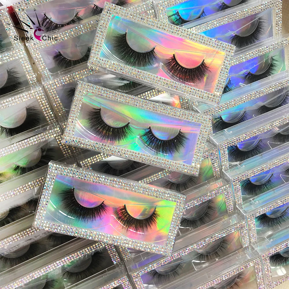 

Natural False Lashes Pack In Bulk Fake Eyelashes Vendor 3D 20mm Mink Eyelashes Wholesale Fluffy Full Strip Lashes Packaging