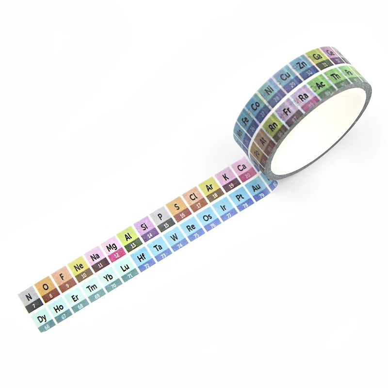 New Arrival Periodic Table of Elements Tape Paper Office Hand-Teared  DIY Decorative Stationery Stickers Chemistry Set