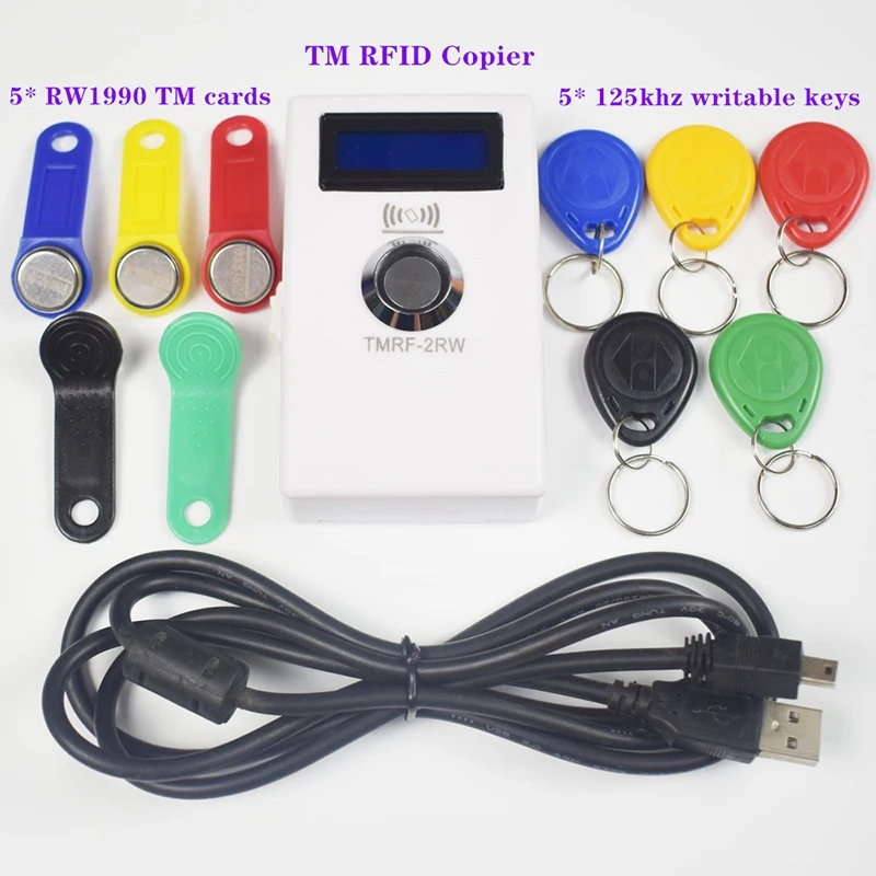 TMRF-2RW programator IButton DS1990A kopiarka Cloner 125Khz czytnik RFID pisarz RW1990 klucz Token RFID