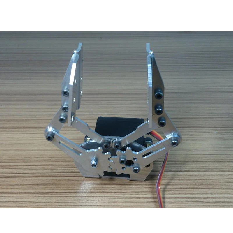 

Silver Aluminum Alloy Gripper Robotic Arm Hand Metal Robot Claw with MG996r Servo for Arduino DIY Project Stem Toy Parts