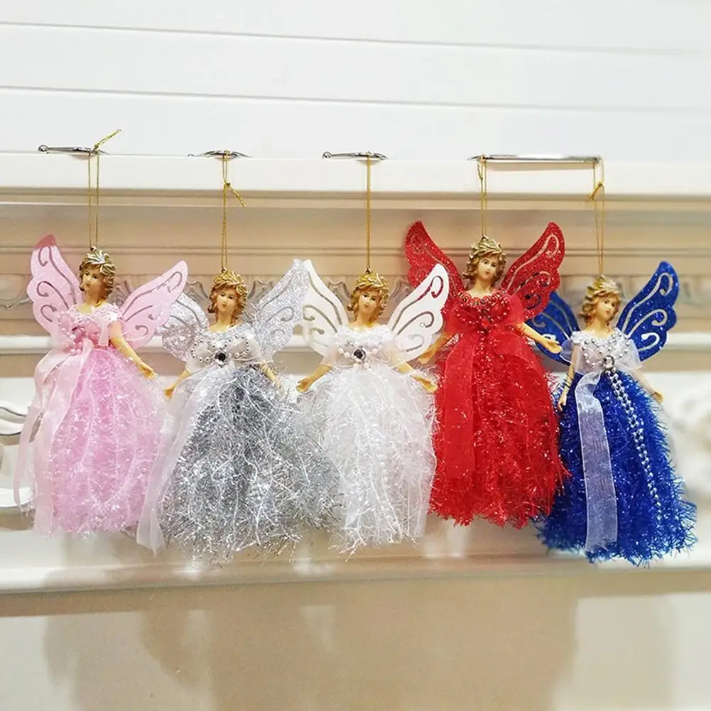 Christmas Hanging Dress Angel Doll Pendant Wedding Party Home Window Decoration Angel Pendant Xmas Tree Decoration Supplies