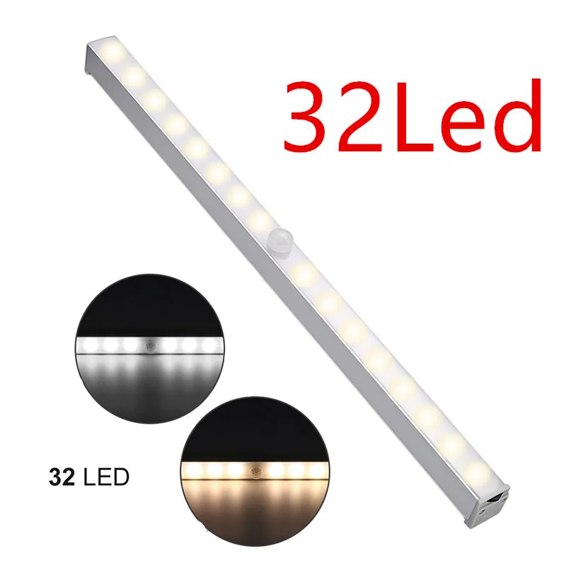 

Portable 33CM 32 leds PIR motion sensor led cabinet light led Night Lamp for Emergency Closet Wardrobe Warm/Pure White