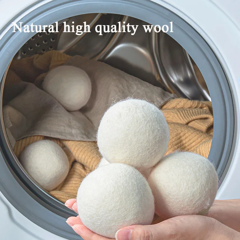 

Wool Dryer Balls Laundry Balls Reusable Natural Organic Laundry Fabric Softener Ball 5/6/7cm Home Washing Fleece Dry Kit Ball