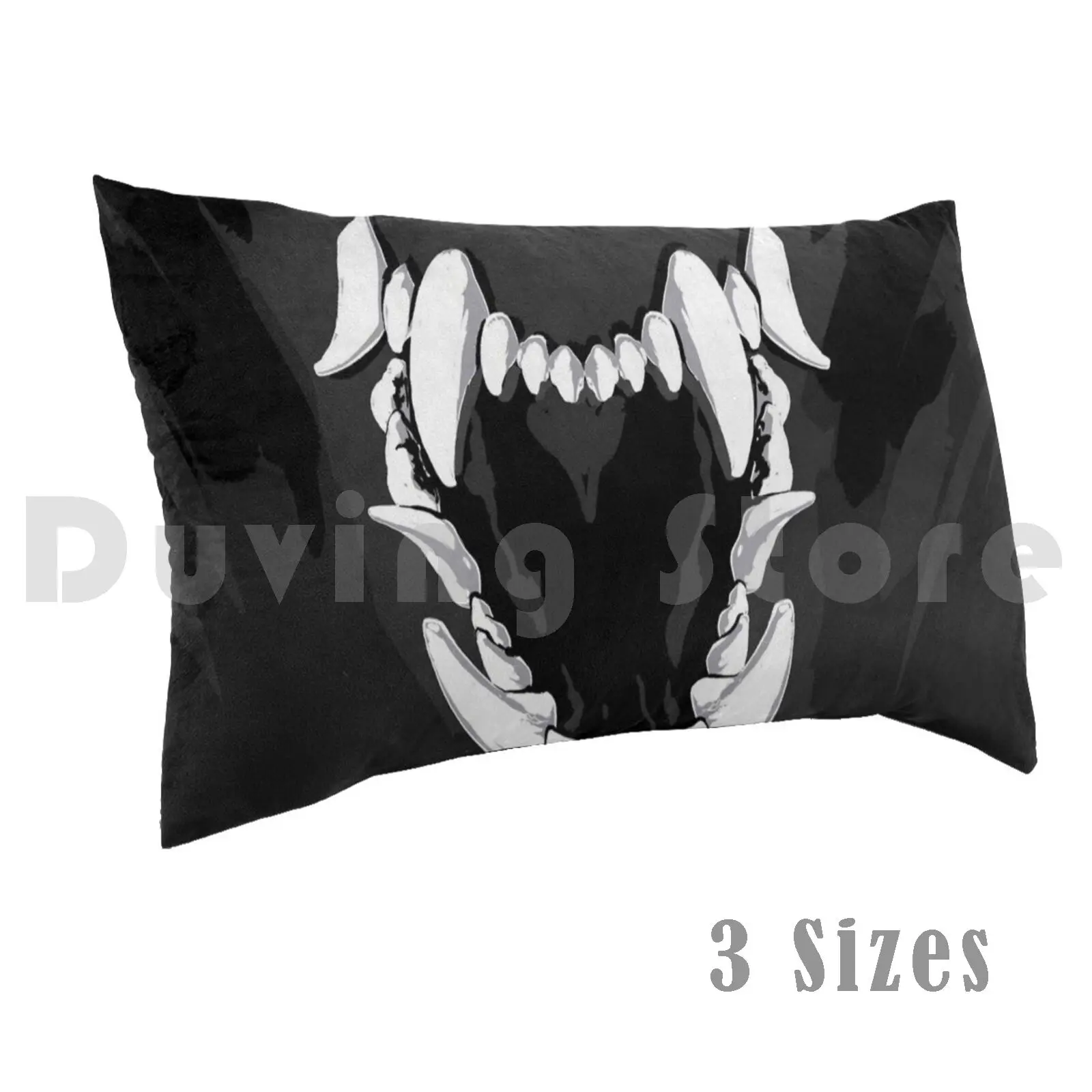 Bite Pillow Case DIY 50*70 Teeth Fang Fangs Wolf Scary Horror Badass Werewolf Lycan