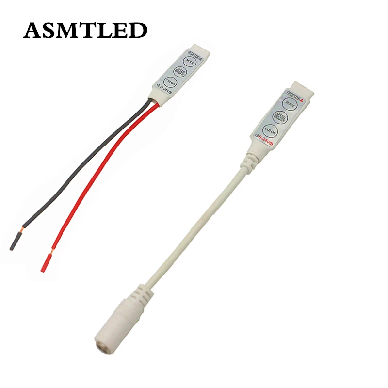 DC 5-24V Mini 3Key RGB LED Controller for SMD 2835 3528 5050 RGB LED Strip light