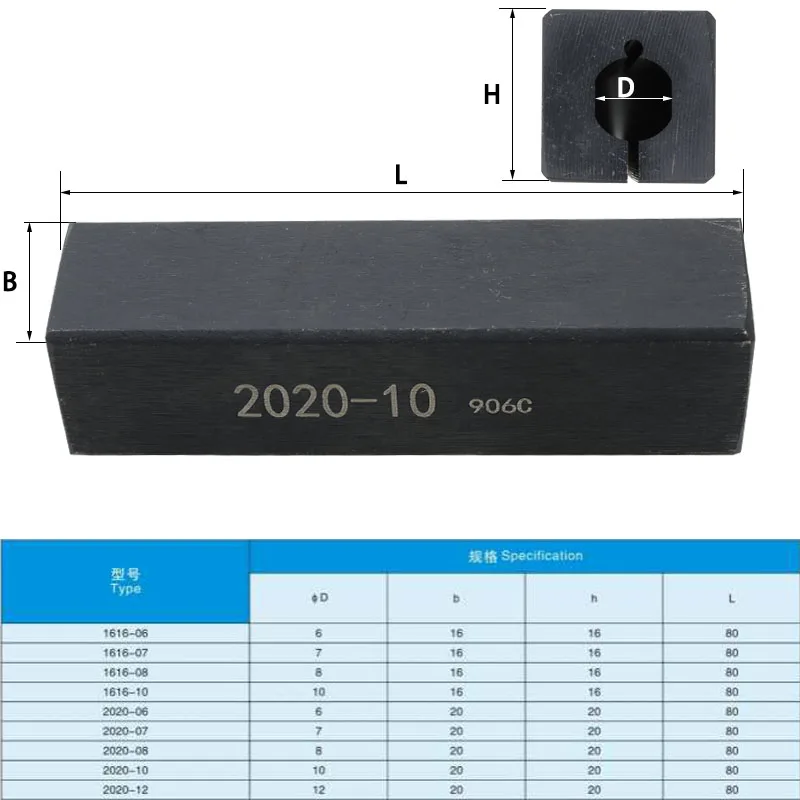 Tornio strumento manica, Tungsteno sismica foro holder, supporto di piccolo diametro, di taglio staffa 16*16mm,20*20mm. Per 4mm/5mm/6mm/7mm/8mm