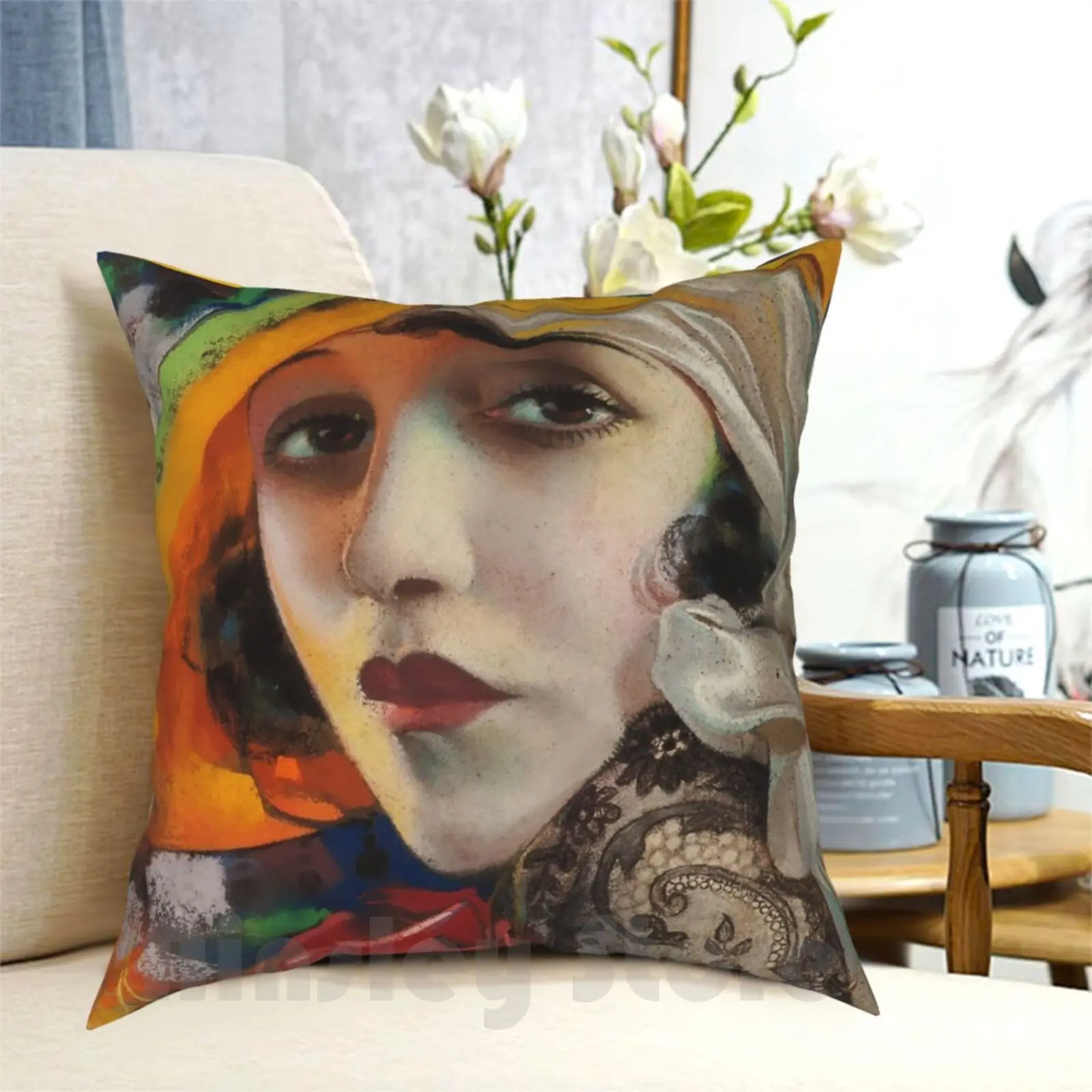 Daniels Pillow Case Printed Home Soft Throw Pillow Daniels Hollywood Glamor Silent Film Star Movies Flapper Old Vintage