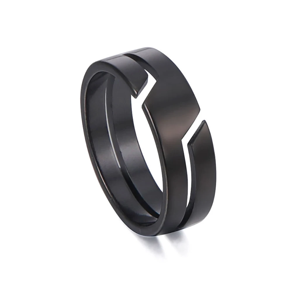 Skyrim Edelstahl-Ring für Männer und Frauen, schwarz, minimalistisch, lässig, Fingerringe 2025, Paarschmuck, Hochzeitsgeschenk für Liebhaber