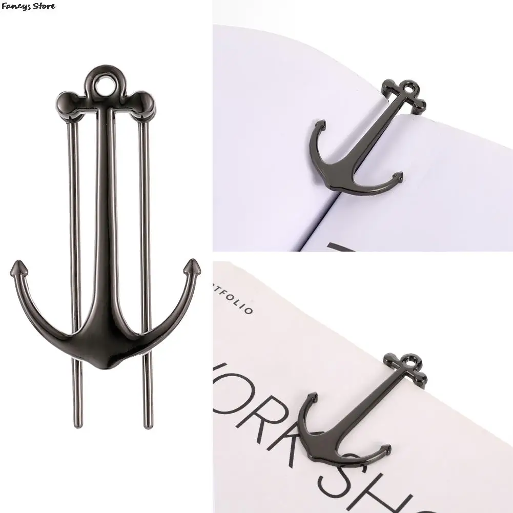 Black Anchor Shape Bookmark Book Pager Learning Tool Library Cafe Bookstore Decorative Bookmark Mini Gift Friend Student New