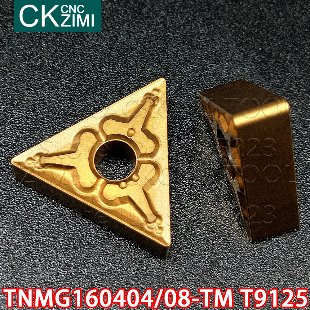 10 قطعة TNMG160404-TM T9125 TNMG160408-TM T9125 كربيد إدراج الخارجية تحول إدراج أدوات مخرطة معدنية باستخدام الحاسب الآلي أدوات TNMG للصلب