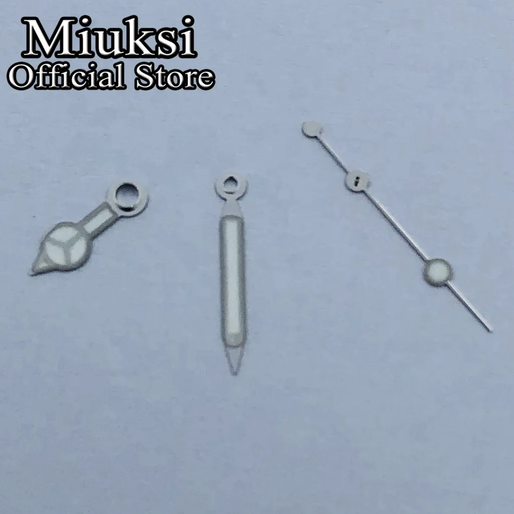 Miuksi silber uhr hände grün blau leuchtende hände fit NH35 NH36 ETA2824 2836 Miyota8205 8215 821A Mingzhu DG2813 3804 bewegung – Detail 2
