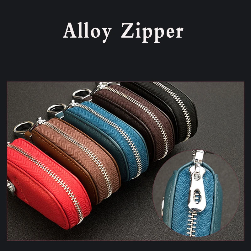 2021 Car Key Cover Square Zipper Key Case With Logo For Buick Peugeot Chevrolet Jaguar Land Rover Infiniti Jeep Lincoln Acura