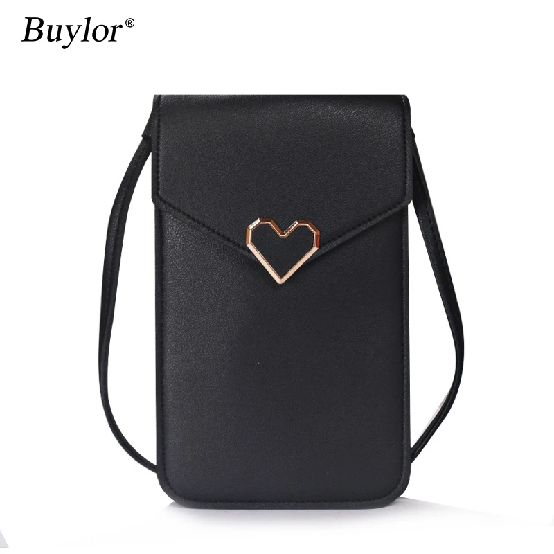 

Buylor Cellphone Shoulder Bag Touch Screen Handbag Card Holder Purse Women RFID Wallet PU Leather Crossbody Bag Up to 6.7 ”