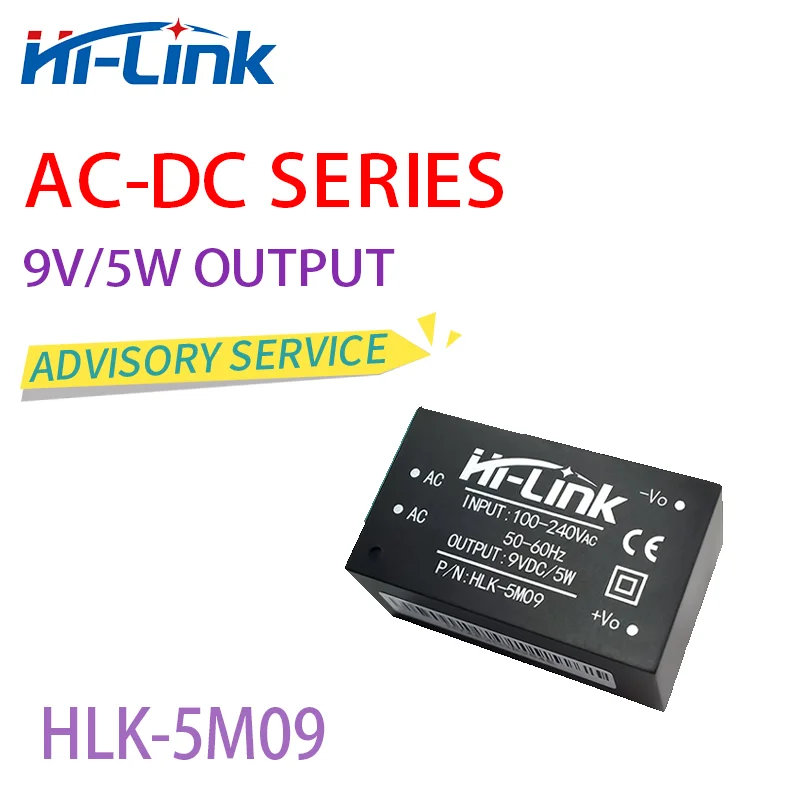 10pcs Free shipping HLK-5M09 AC DC Power Module 110V 220V to 9V 560mA 5W output Supply IoT smart power module