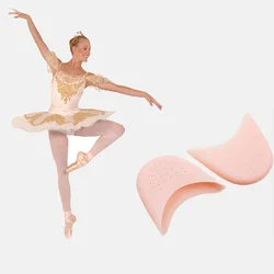 Palmilhas de gel de silicone para dança, palmilhas com ponta de pé para dança de balé, protetor de orifício respirável, palmilhas com absorção de choque