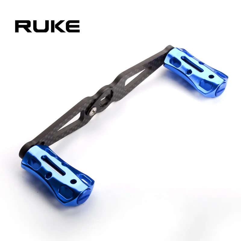 

Ruke Fishing Reel Handle Carbon Fiber Handle With Alloy Knob Rocker Accessory Hole size 8X5/7x4mmm Suit for A/D/S Type