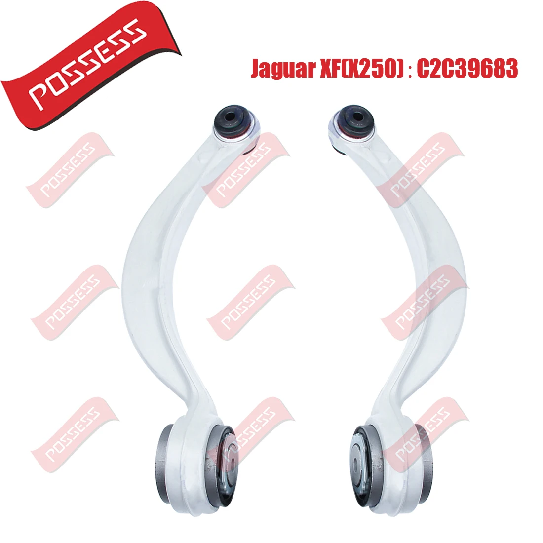 A Pair of Front Lower Suspension Curved Control Arm For Jaguar XF X250 XJ X350 S-TYPE CCX Rear Drive 2WD ,OE C2C39683 L=R