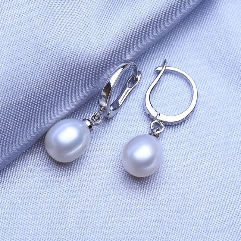 FENASY 925 Sterling Silver Drop Earrings Natural Freshwater Pearl Earrings For Women Handcrafted Fashion Party Wedding Jewelry