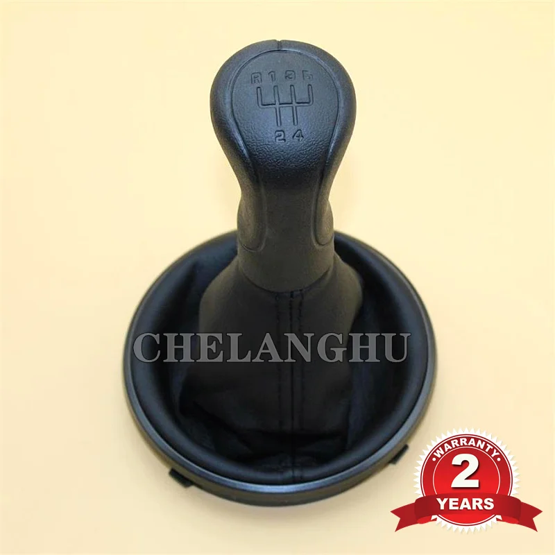 Car 5 Speed Gear Stick Shift Knob PU Leather Boot For Skoda Fabia 2 II MK2 Combi 2007 2008 2009 2010 2011 2012 2013 2014