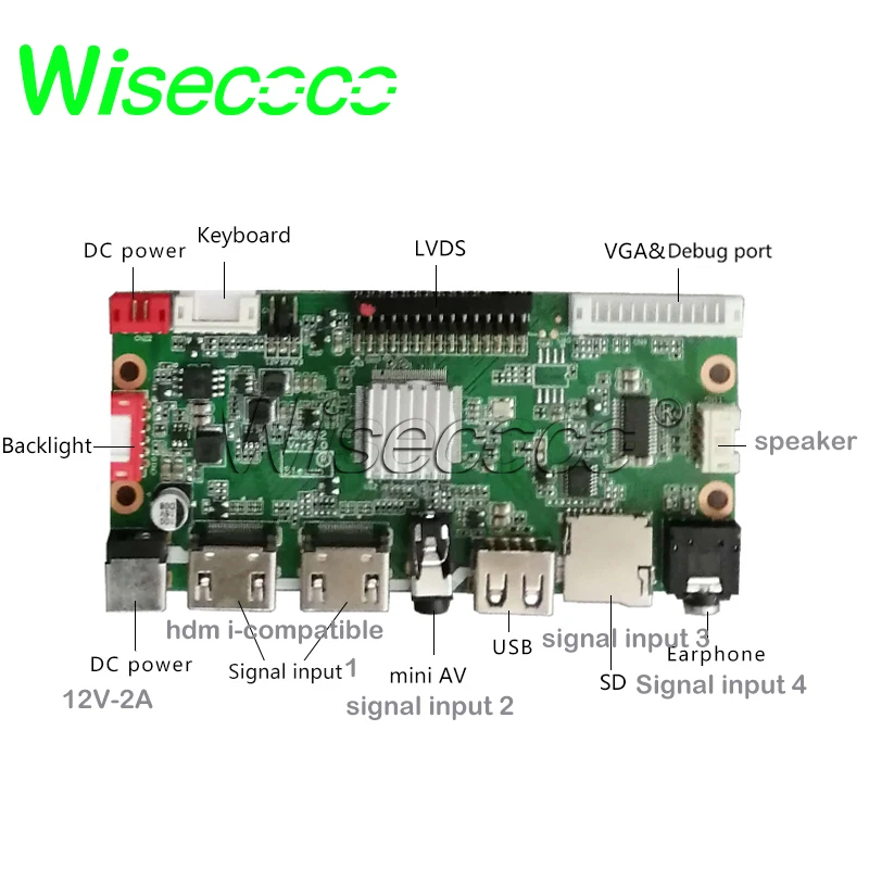 Imagem -04 - Wisecoco-tela Lcd para Publicidade Prateleira Supermercado Barra Esticada 24 Display Dv240fbm-nb0 1920x360 Controller Board