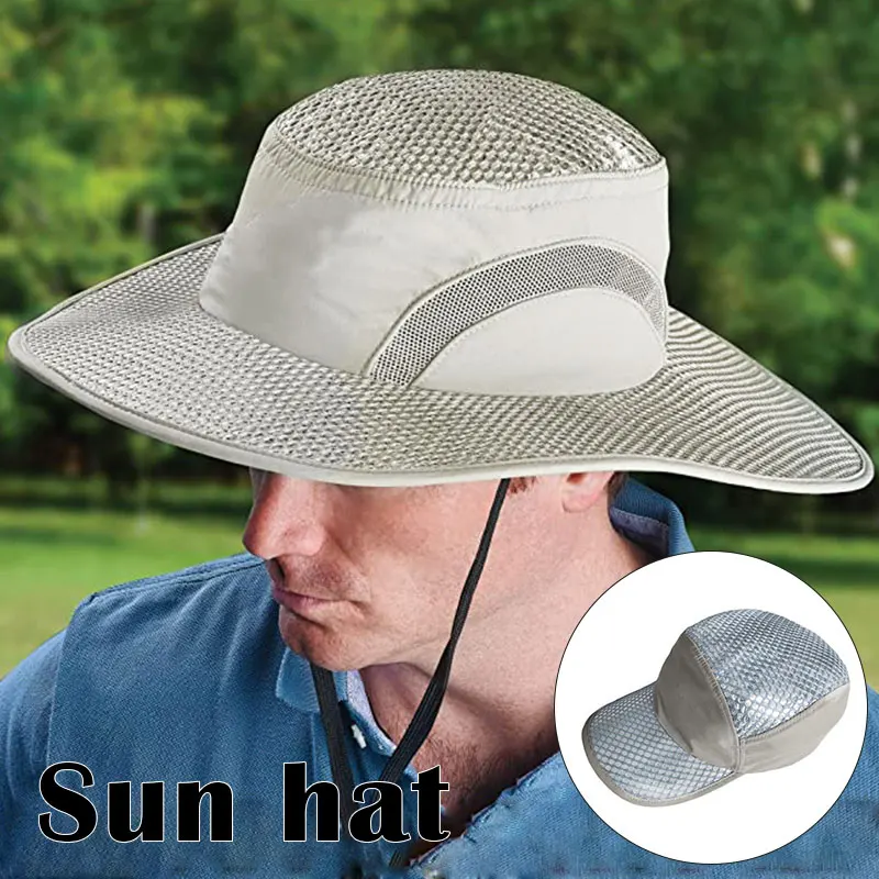 Sunscreen Cooling Hat Ice Cap Heatstroke Protection Cooling Cap Sun Hat One Size Unisex 2023 New Arctic Hat with UV Protection