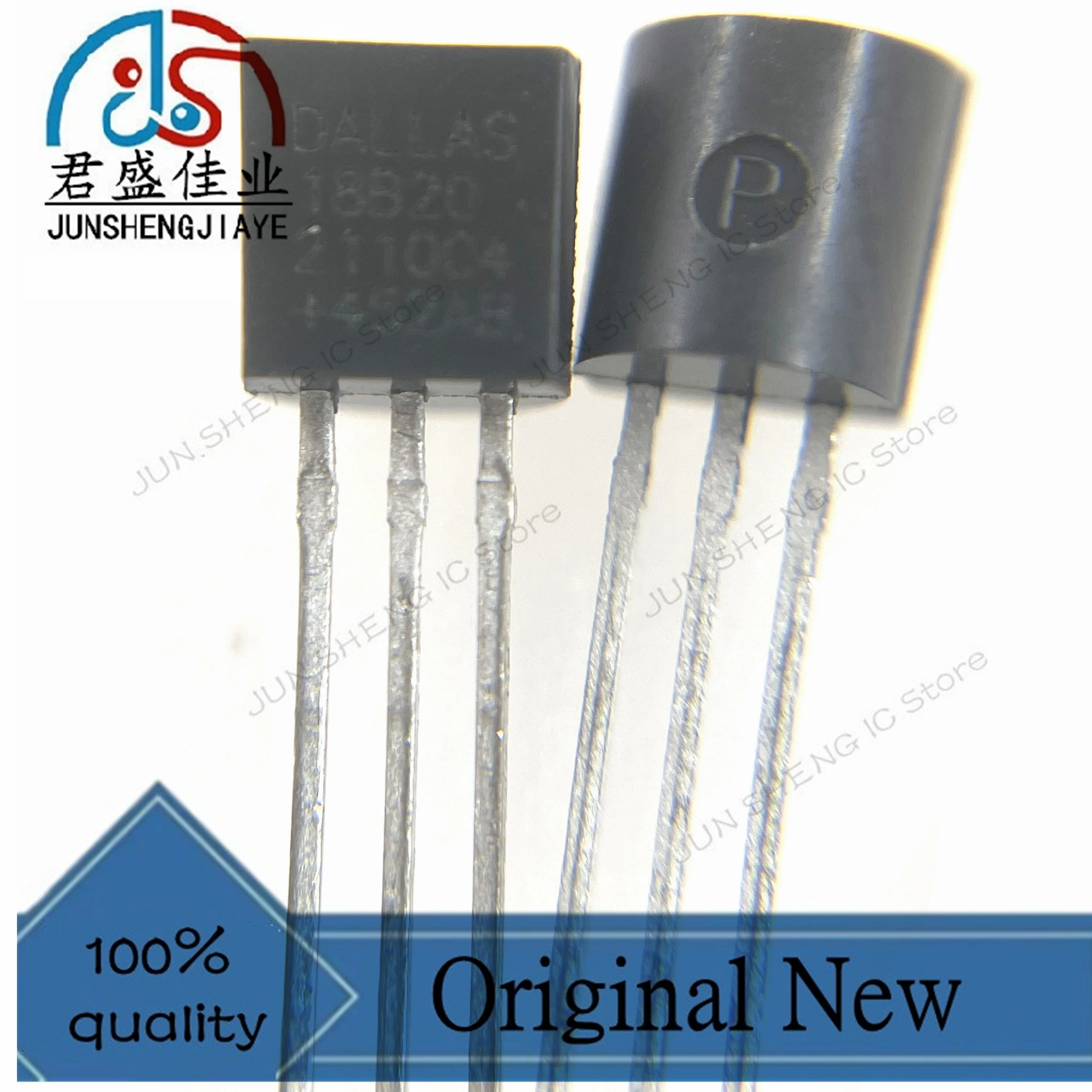 JUN SHENG IC Store/10 pcs/lot 100% new original DS18B20+ DALLAS 18B20 Temperature sensor new imported TO-92 speed thermometer