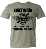 USMC T-shirt US Marines Semper Fidelis Devil Dog Military Force Recon Tshirt Men Cotton Tees Streetwear Harajuku