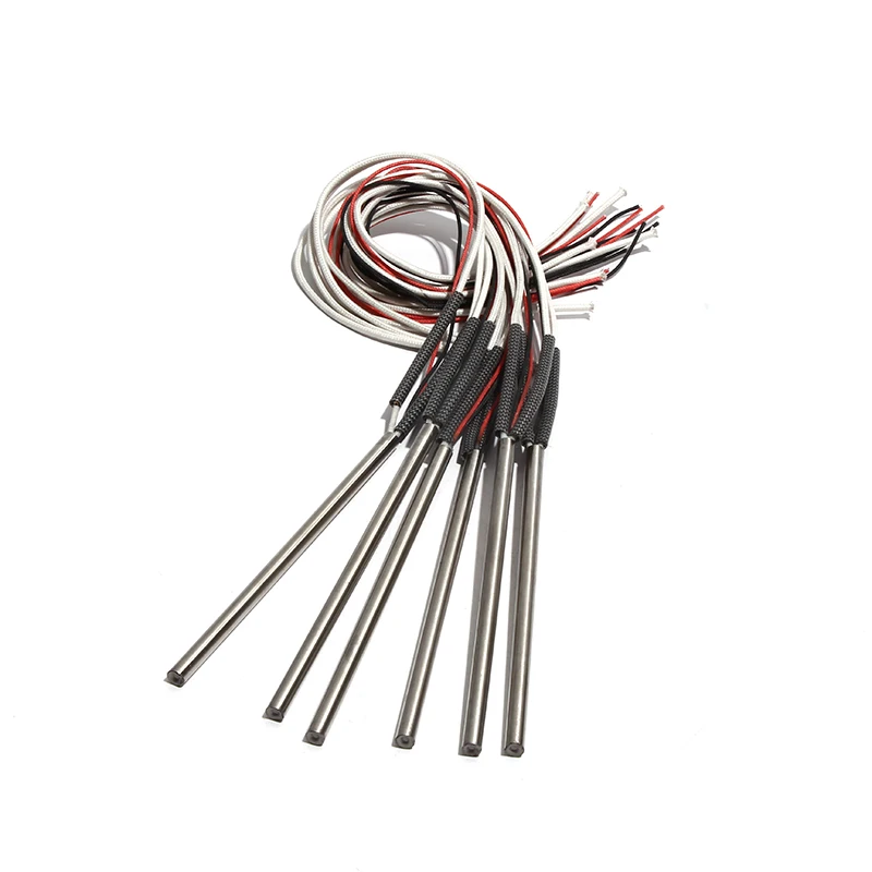 304SS Electric Cartridge Heater 7x25mm/28mm/30mm/32mm/35mm Heating Element AC220V/110V/380V 50W-75W with Type K Thermocouple