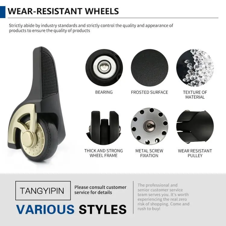 TANGYIPIN D029 Suitcase wheels replacement parts luggage case universal accessories casters trolley Practical Non-slip wheel