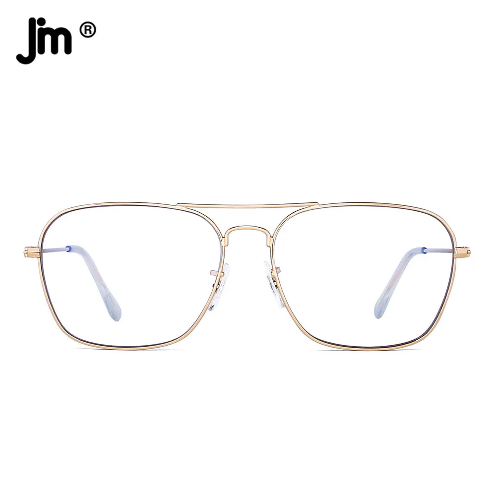 JM Aviator Computer Blue Light Blocking occhiali Square Eye Protect Video occhiali da vista antiriflesso uomo donna