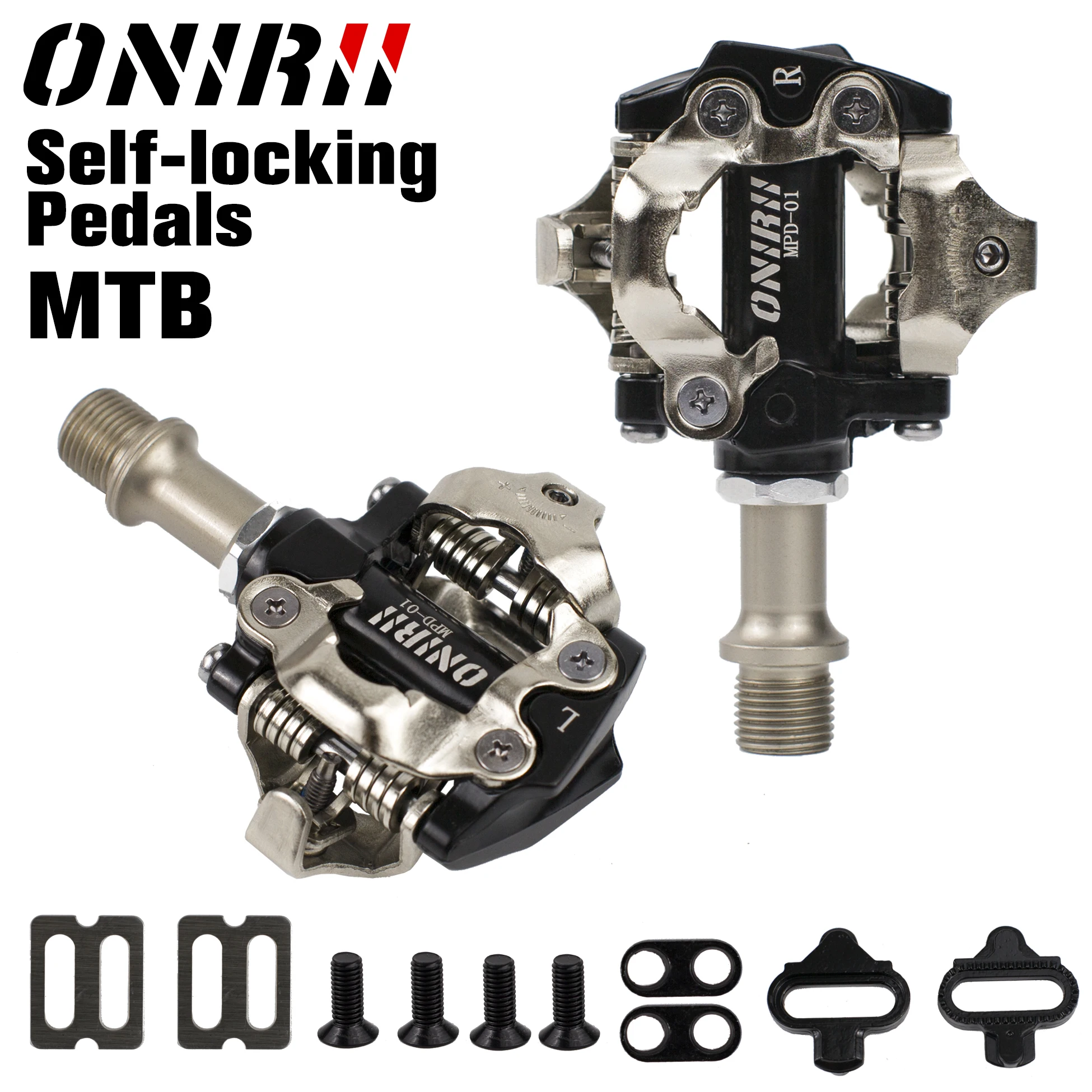 

MTB Locking Pedals with Lock Cleats Bicycle SPD Pedal Non-Slip Waterproof for Mountain Bike DEORE XT M8100 M8000 New