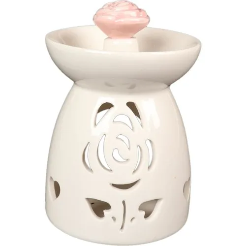 Attach Pink Rose Design White Censer