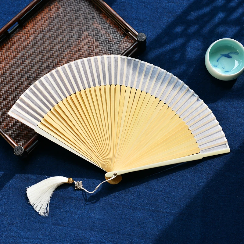 20cm Folding Fan Bamboo Hand Fan Woman Ventilatore Chinese Style Gift Ventilador Abanicos Para Boda Portable Photography Props