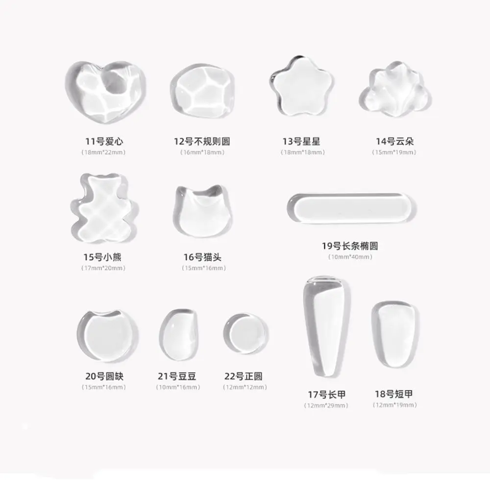 Nuvola trasparente forma rotonda manicure orso strumento per nail art colore delle unghie che mostra la tabella dei colori del vetro tavoletta per esposizione del gel per smalto