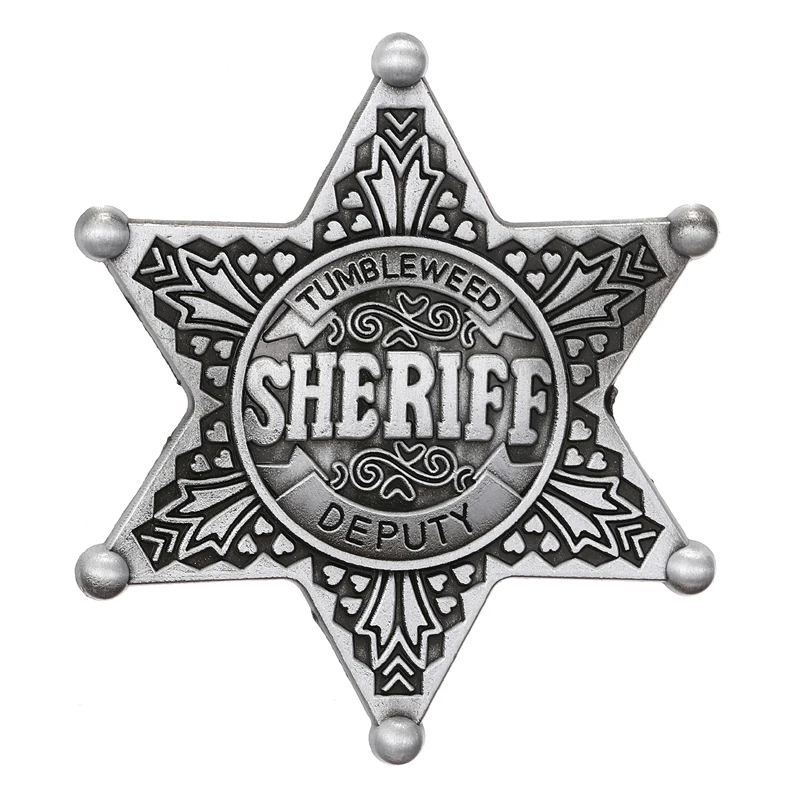 Vintage Sheriff Badge para crianças e adultos, Medalha de Honra, 2