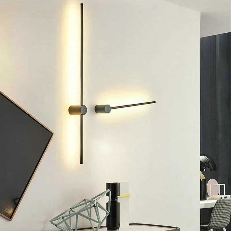 

Nordic Modern Black Bedside Night Sconces Wall Lamp for Bedroom Living Room Loft Home Interior LED Decorative Lamps