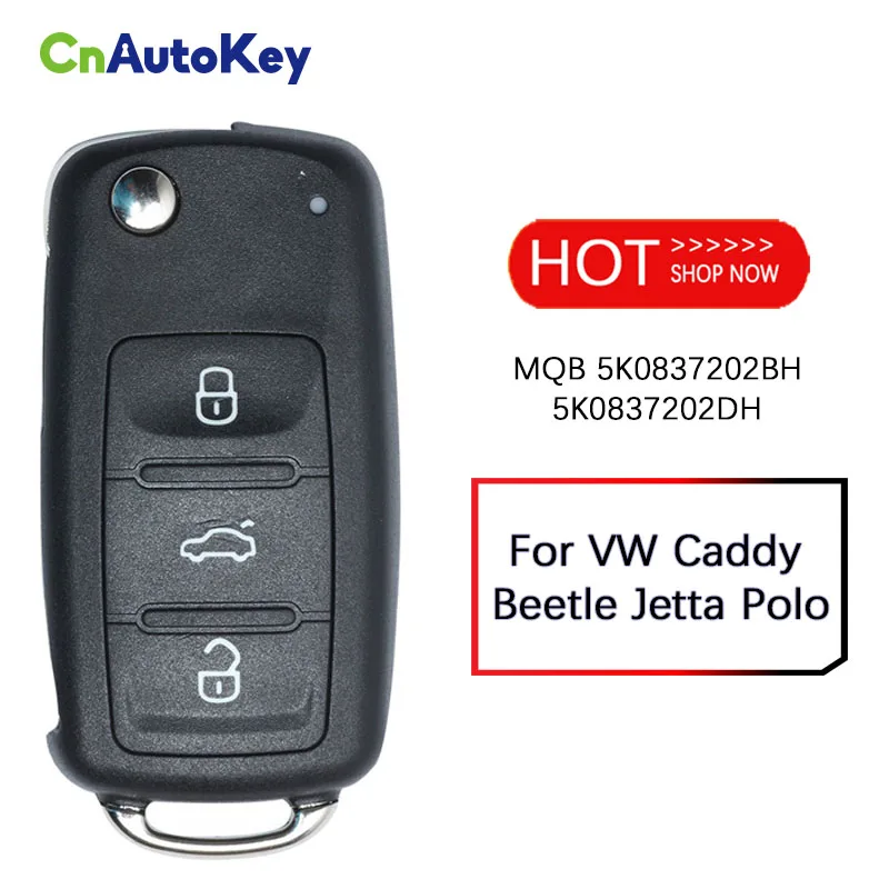 CN001098 Aftermarket dla MQB 5K0837202BH 5K0837202DH Zdalny kluczyk samochodowy 433 MHz do VW Caddy Beetle Jetta Sharan Scirocco Polo