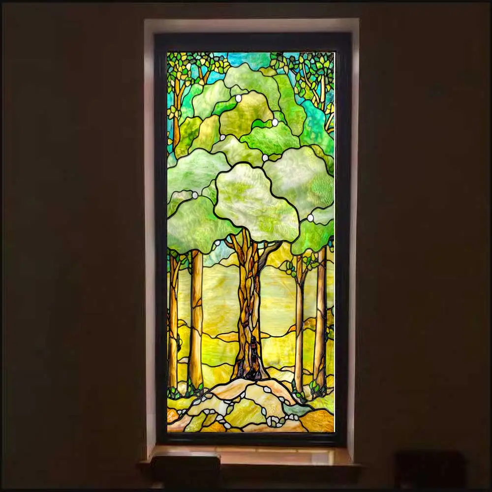 

Church Glass Sticker Window Film Privacy PVC Window Coverings UV Blocking Heat Control Window Tint for Homedecor