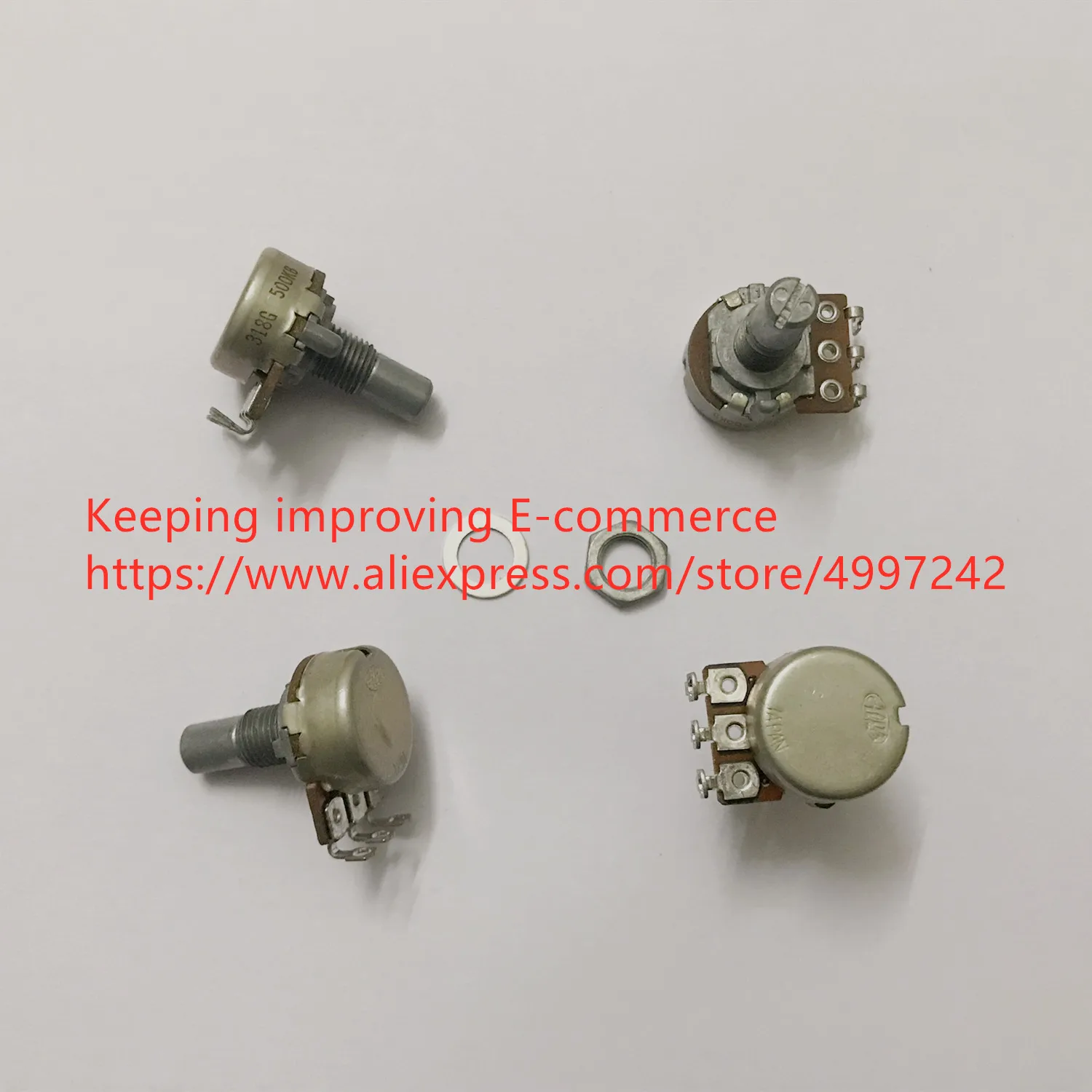 Original new 100% 16 Type single potentiometer B500K 15MM circular stepping 20-point hole foot (SWITCH)