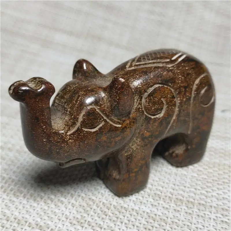 

Tibet Hongshan Culture Natural Meteorite Elephant Statue Mascot Collection Jewelry Decoration Home Desk Car Decoration Gift