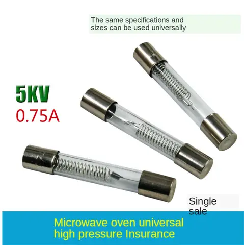 10pcs 5KV 0.75A 전자 레인지 고전압 퓨즈 범용 고전압 퓨즈