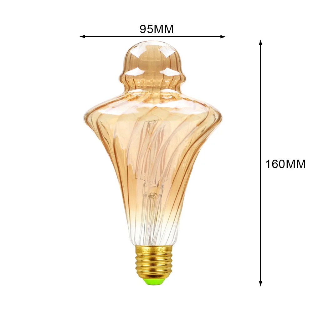 Iwhd-lâmpada de led ampul edison., luminária vintage de 4w, 220v com branco quente e 2700k, para decoração industrial.