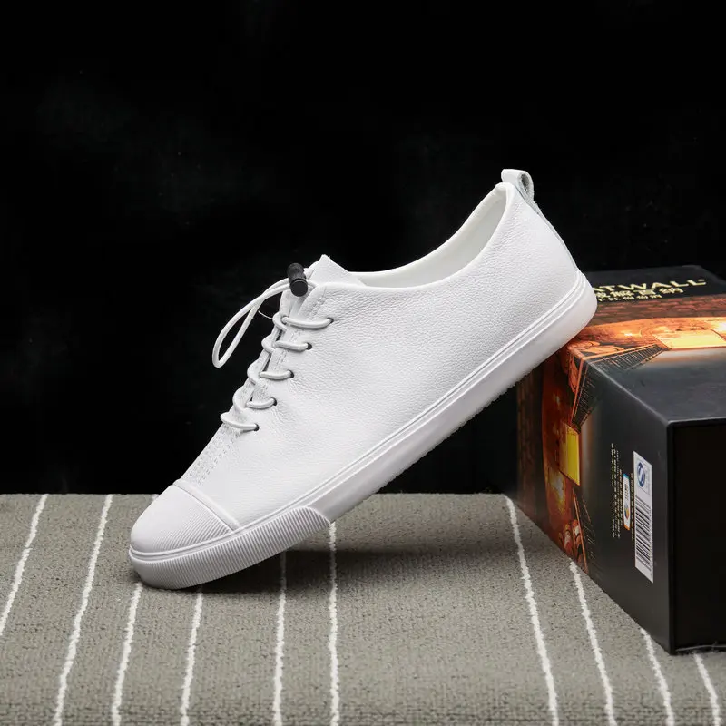 Summer Breatable Casual Shoes Men's Leather Shoes Korean Version Trend Board Shoes Men's Shoes Men Sneakers Zapatillas Hombre
