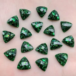 Dark Green Crystals Rhinestones 10mm Trim Flat Back Stones Resin Beads for DIY Wedding Dress Decoration 120pcs -Y251
