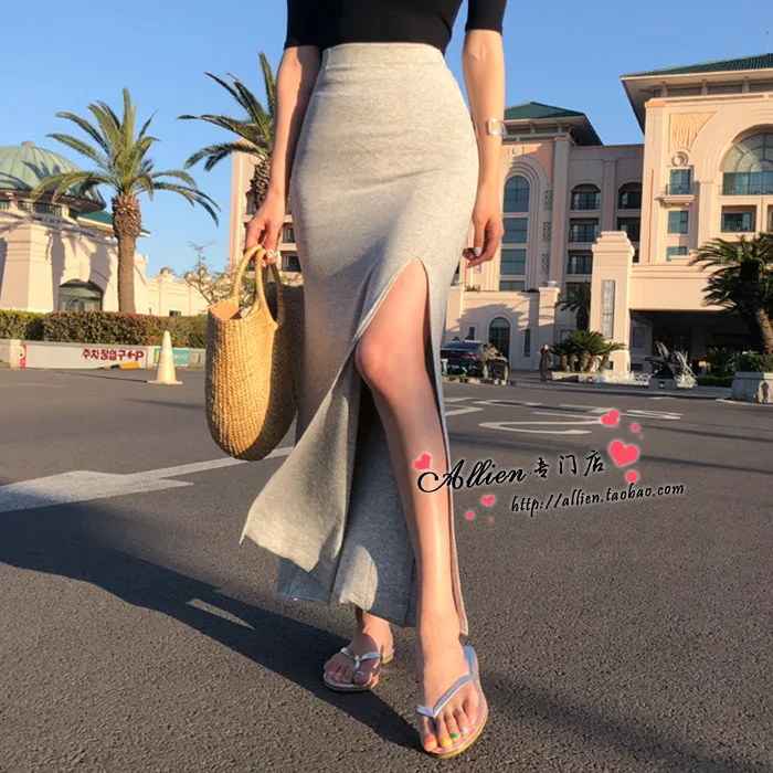 MRMT 2024 Brand New Womens Skirts Wear Sexy Goddess-High-waisted Slit-Dew Legs Sheath Women Skirt Slim Fit Long Woman Skirts